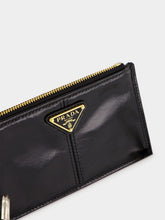 Prada Black Leather Zip Card Holder