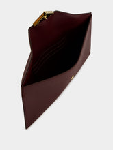 Prada Burgundy Saffiano Envelope Clutch