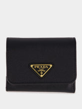 Prada Black Small Saffiano Leather Wallet