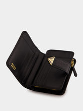 Prada Black Saffiano Leather Compact Wallet