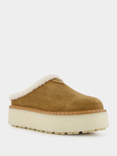 Prada Triangle-Logo Shearling-Lined Slippers