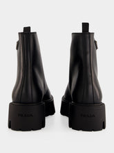 Prada Black Leather Zipper Booties