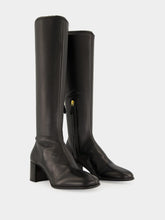 Prada Black Nappa Leather Knee-High Boots