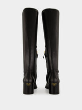 Prada Black Nappa Leather Knee-High Boots
