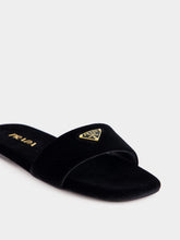 Prada Flat Velvet Slides