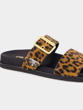 Prada Honey Printed Leather Slides