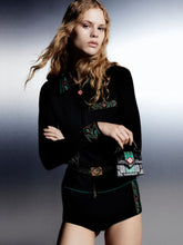 Casablanca Black Laurel Knit Merino Wool Jacket