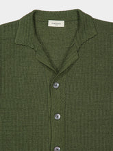 Piacenza 1733 Moss Green Silk and Cotton Knit Chore Jacket