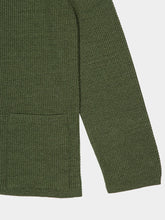 Piacenza 1733 Moss Green Silk and Cotton Knit Chore Jacket
