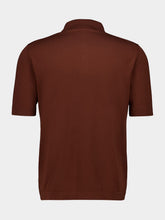 Piacenza 1733 Chocolate Brown Silk and Cotton Polo Shirt