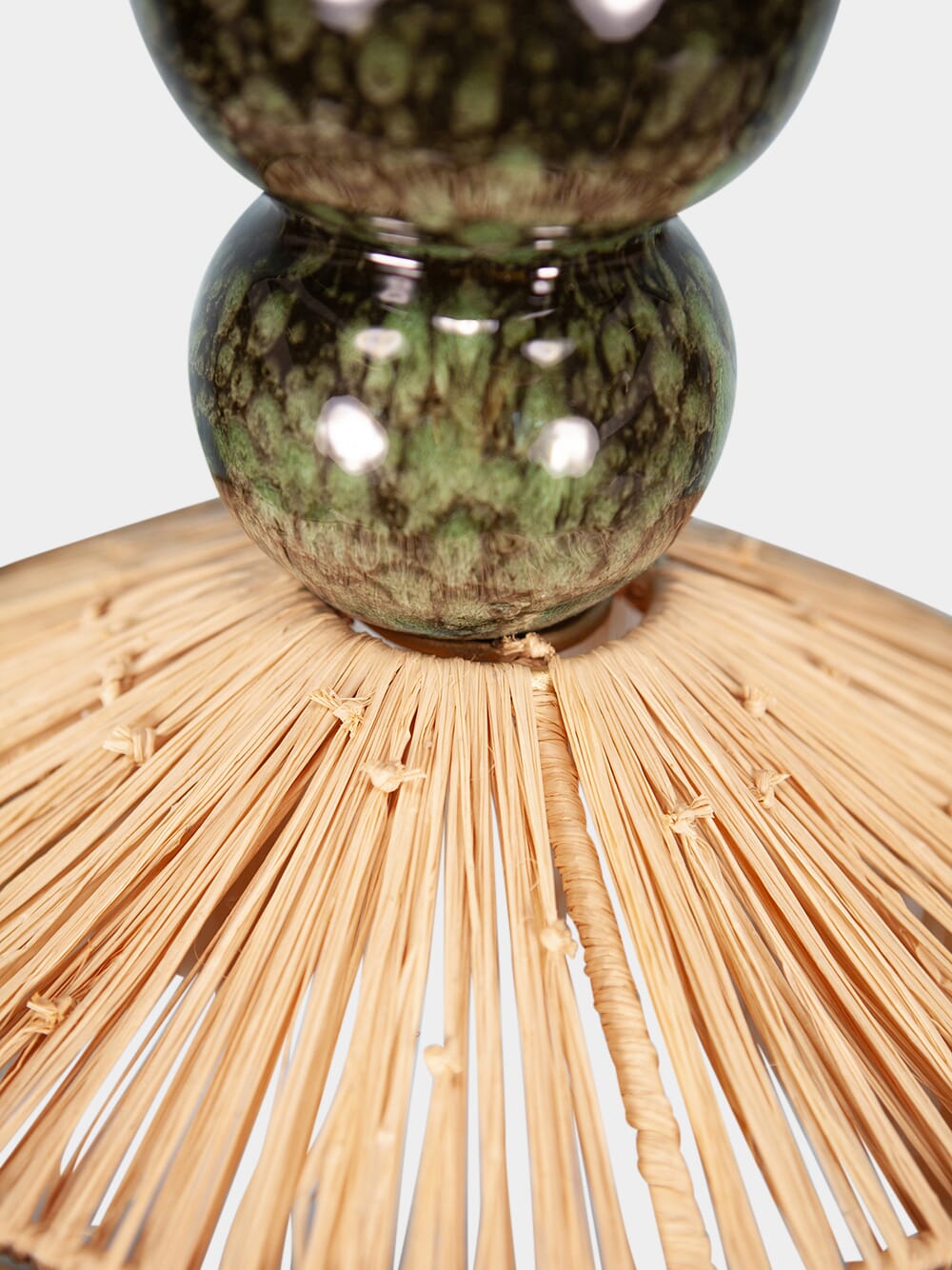 Henriette Parasol Raffia + Fringes Pendant Light