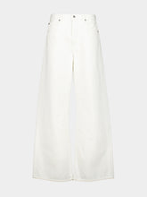 Frame White The Loose Wide-Leg Jeans