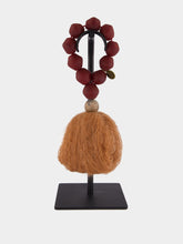 Studio Julia Atlas Black and Red Prayer Bead Artwork