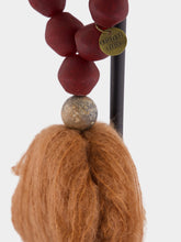 Studio Julia Atlas Black and Red Prayer Bead Artwork