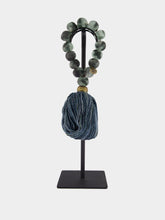 Studio Julia Atlas Ice White and Green Prayer Bead Artwork