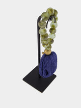 Studio Julia Atlas Green and Blue Prayer Bead Artwork