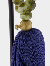 Studio Julia Atlas Green and Blue Prayer Bead Artwork