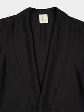 Paula Flight Black Silk Twill Kimono