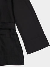 Paula Flight Black Silk Twill Kimono