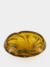 All Origine Amber Glass Decorative Ashtray with Swirl Detail