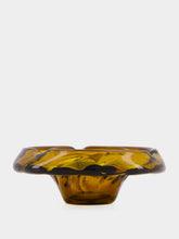 All Origine Amber Glass Decorative Ashtray with Swirl Detail