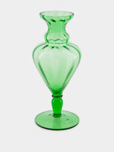 All Origine Green Sculpted Glass Decorative Vase