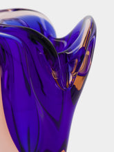All Origine Purple and Amber Sculptural Glass Vase