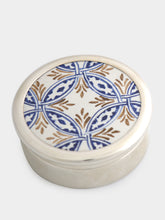 Leitão & Irmão Blue Silver Box with Portuguese Tile
