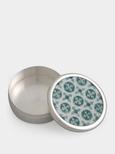 Leitão & Irmão Green Silver Box with Portuguese Tile