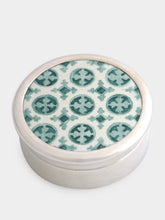 Leitão & Irmão Green Silver Box with Portuguese Tile