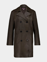 Stouls Cocoa Brown Lucia Lambskin Leather Coat