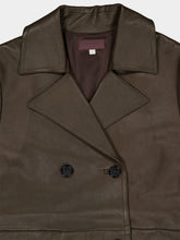 Stouls Cocoa Brown Lucia Lambskin Leather Coat