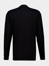 Tom Ford Black Cotton Stretch Jersey Henley Top