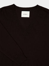 Lisa Yang Dark Oak Kenny Cashmere V-Neck Sweater
