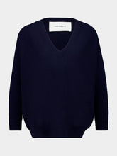 Lisa Yang Navy Kenny Cashmere V-Neck Sweater