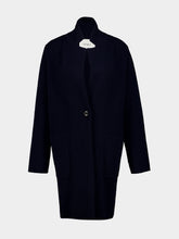 Lisa Yang Navy Anni Knitted Cashmere Cardigan Coat