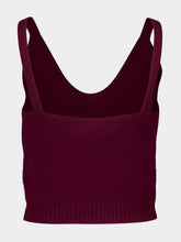 Lisa Yang Deep Plum Violia Cashmere Crop Top