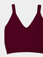 Lisa Yang Deep Plum Violia Cashmere Crop Top