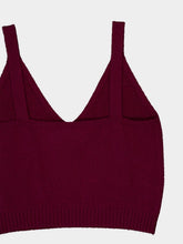 Lisa Yang Deep Plum Violia Cashmere Crop Top