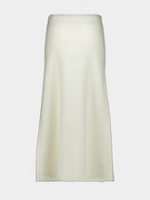 Lisa Yang Cream Asta Brushed Cashmere Skirt