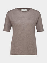 Lisa Yang Light Brown Ari Cashmere T-Shirt