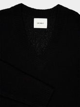 Lisa Yang Black Leona Silk Cashmere V-Neck Sweater