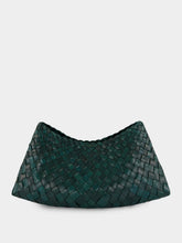 Dragon Diffusion Comporta Forest Woven Leather Clutch