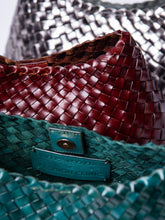 Dragon Diffusion Comporta Forest Woven Leather Clutch