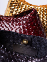 Dragon Diffusion Comporta Black Woven Leather Clutch