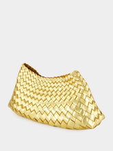 Dragon Diffusion Comporta Gold Woven Leather Clutch