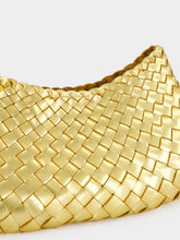 Dragon Diffusion Comporta Gold Woven Leather Clutch