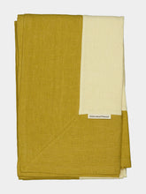 Borgo Delle Tovaglie Bauhaus Linen Tablecloth in Mustard and Ivory