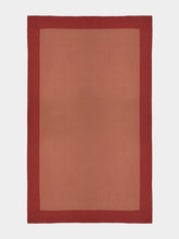 Borgo Delle Tovaglie Bauhaus Linen Tablecloth in Terracotta and Rust