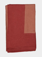 Borgo Delle Tovaglie Bauhaus Linen Tablecloth in Terracotta and Rust